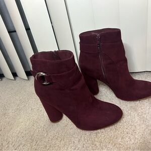 Women's Burgundy Ankle Boots